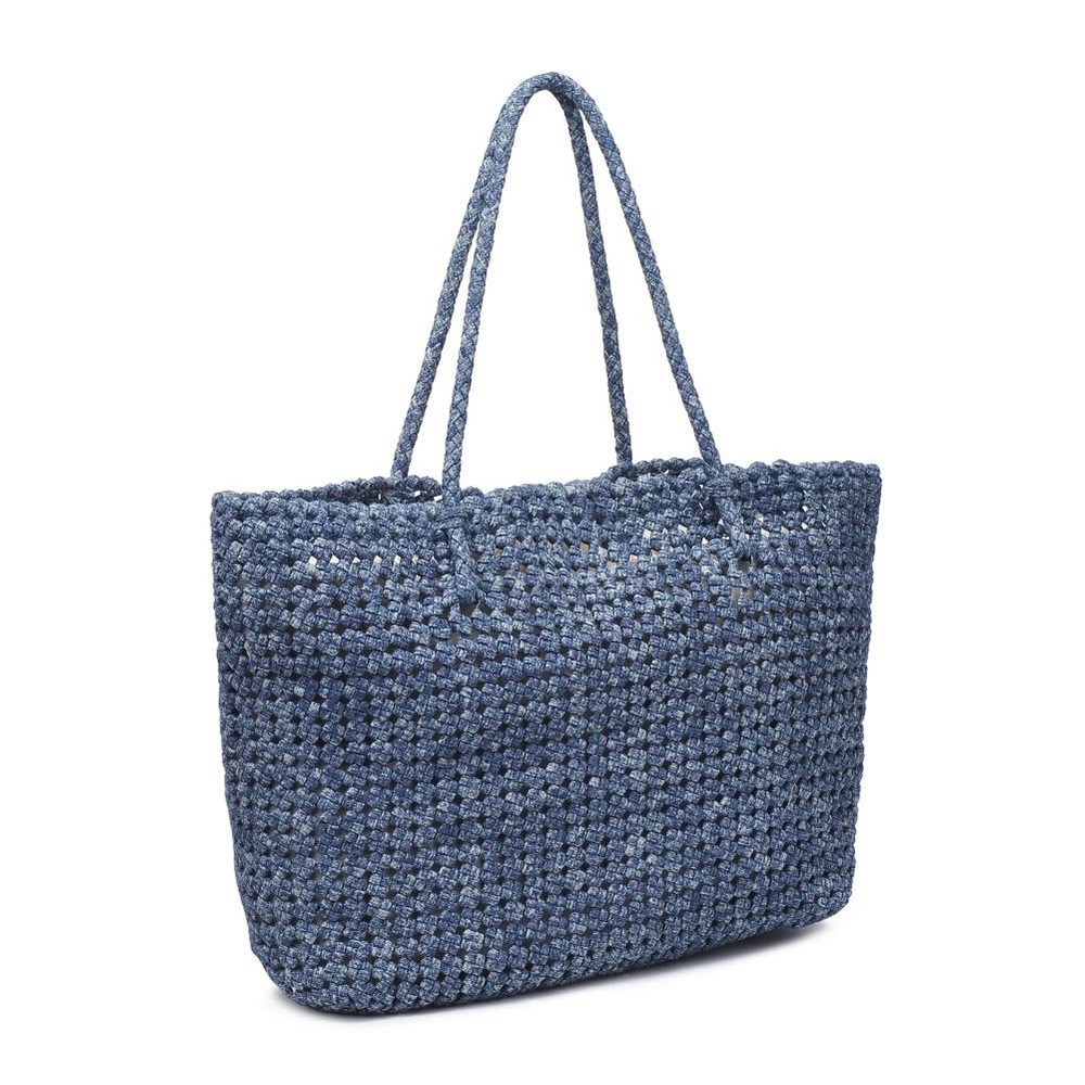 Sol & Selene Denim Large Tote Bag with Removable Strap & Pouch NWT - Picture 2 of 4